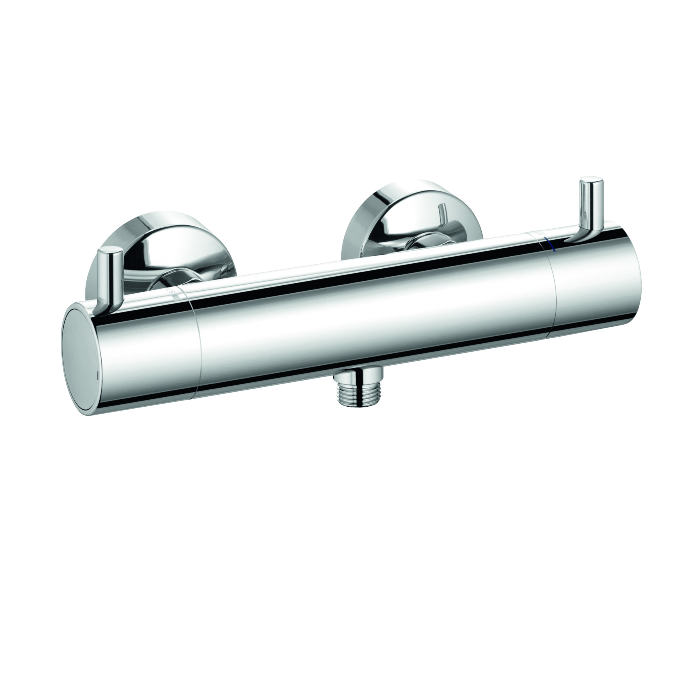 Kludi Bozz douchekraan wand met thermostaat chroom 352030538