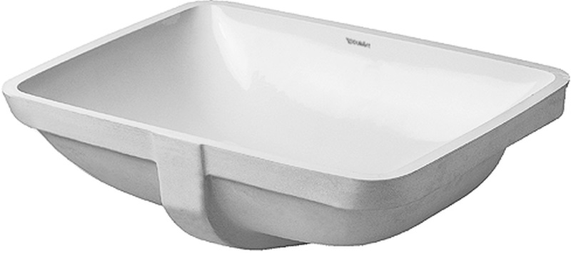 Duravit Starck 3 wastafel 49x36.5 cm rechthoekig onderblad wit glans 0305490000