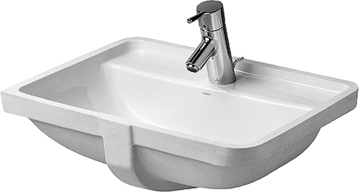 Duravit Starck 3 wastafel 49x36.5 cm rechthoekig onderblad wit glans 0302490000