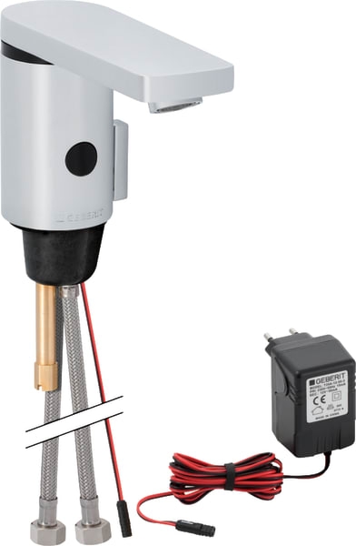 Geberit 186 wastafelkraan staand elektronisch chroom 116.156.21.1