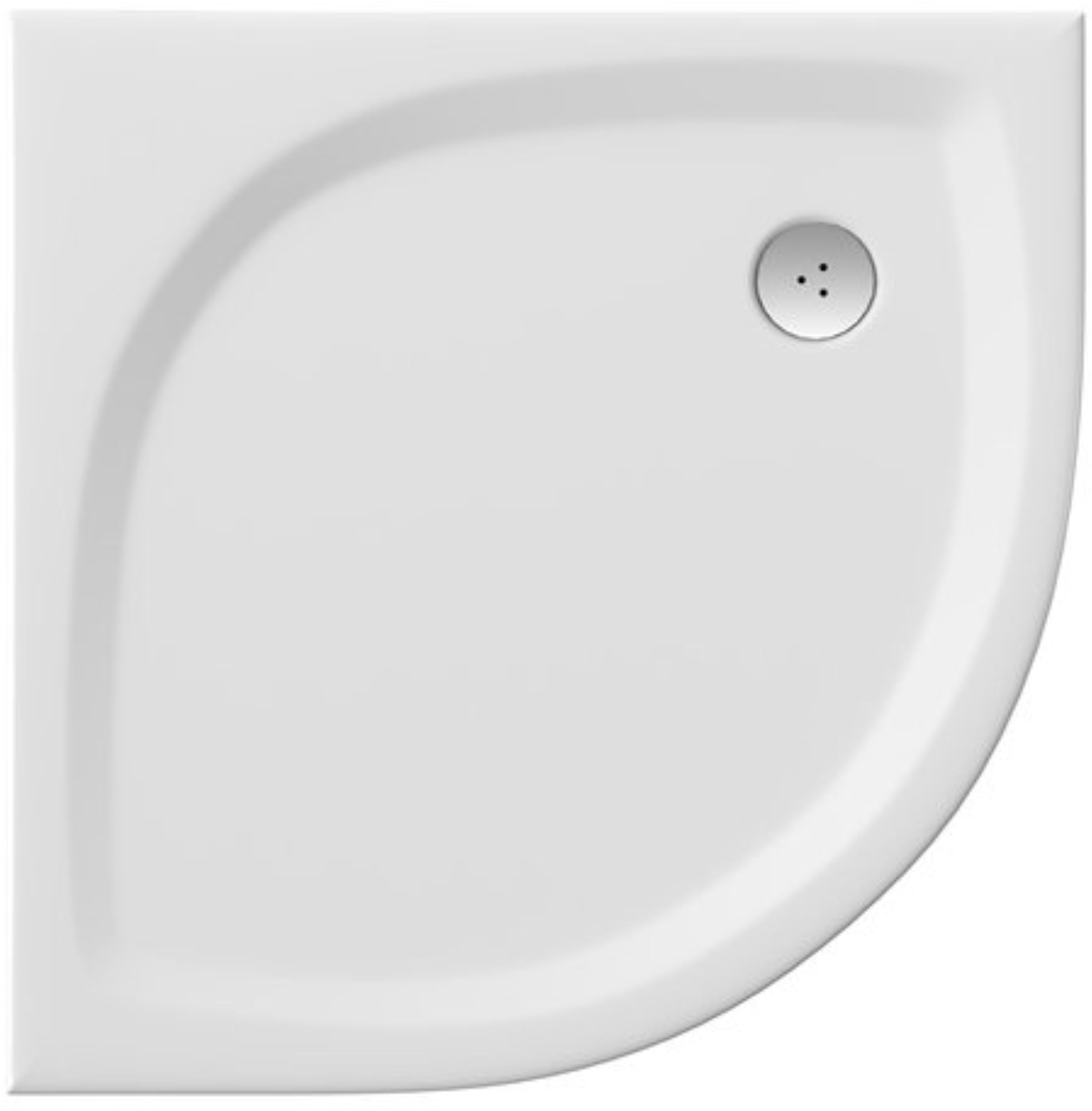 Ravak Elipso Pro halfronde douchebak 90x90 cm wit XA237711010
