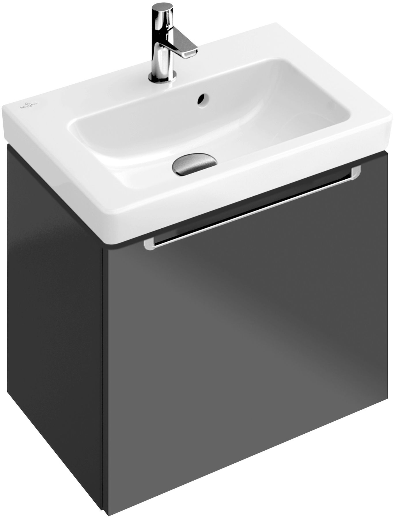 Villeroy & Boch Subway 2.0 wastafel 45x37 cm rechthoekig meubel wit glans 7315F501