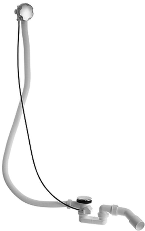 Duravit D-Code badkuipsifon chroom 790227000001000