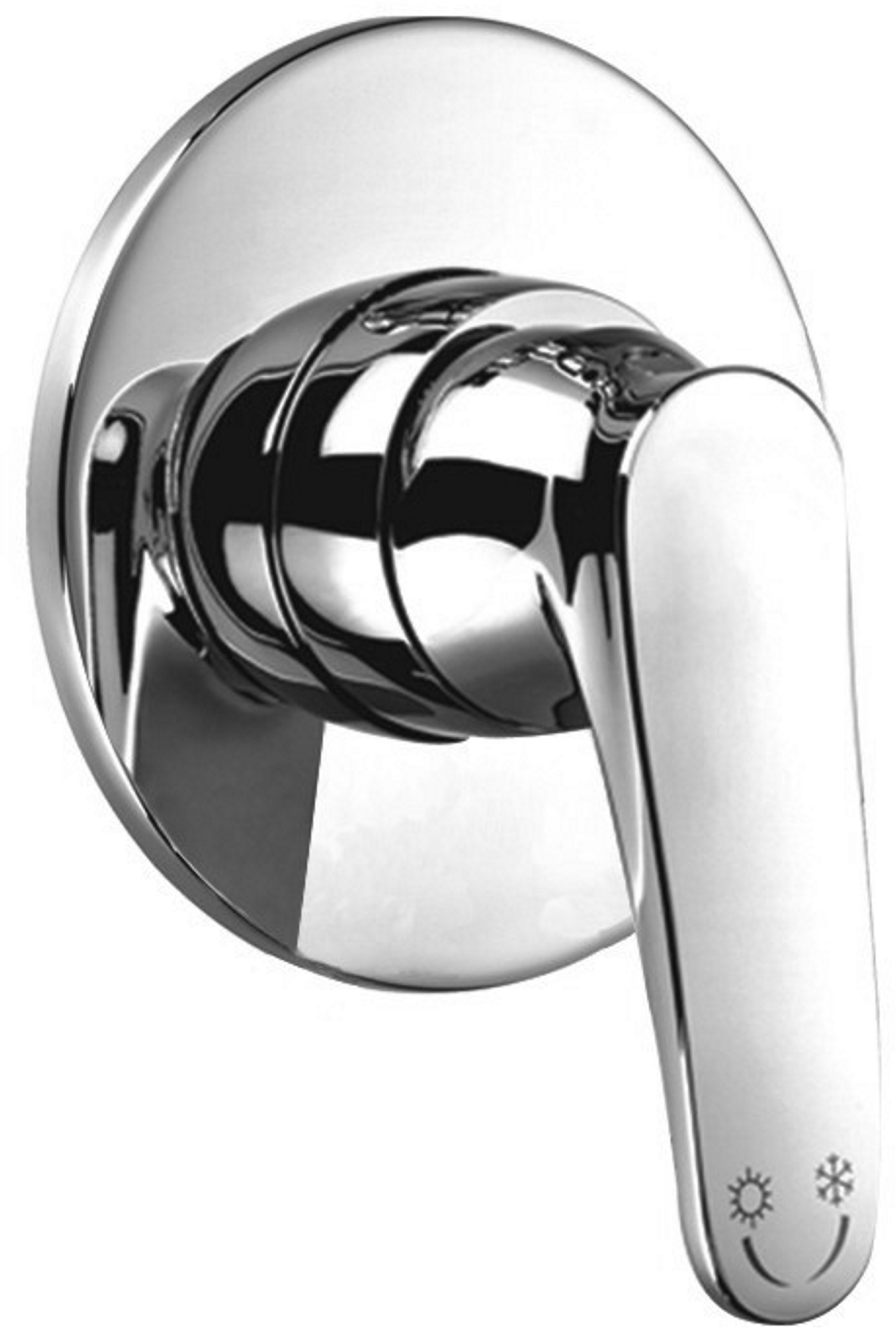 Omnires Art Deco douchekraan inbouw chroom AD5145CR