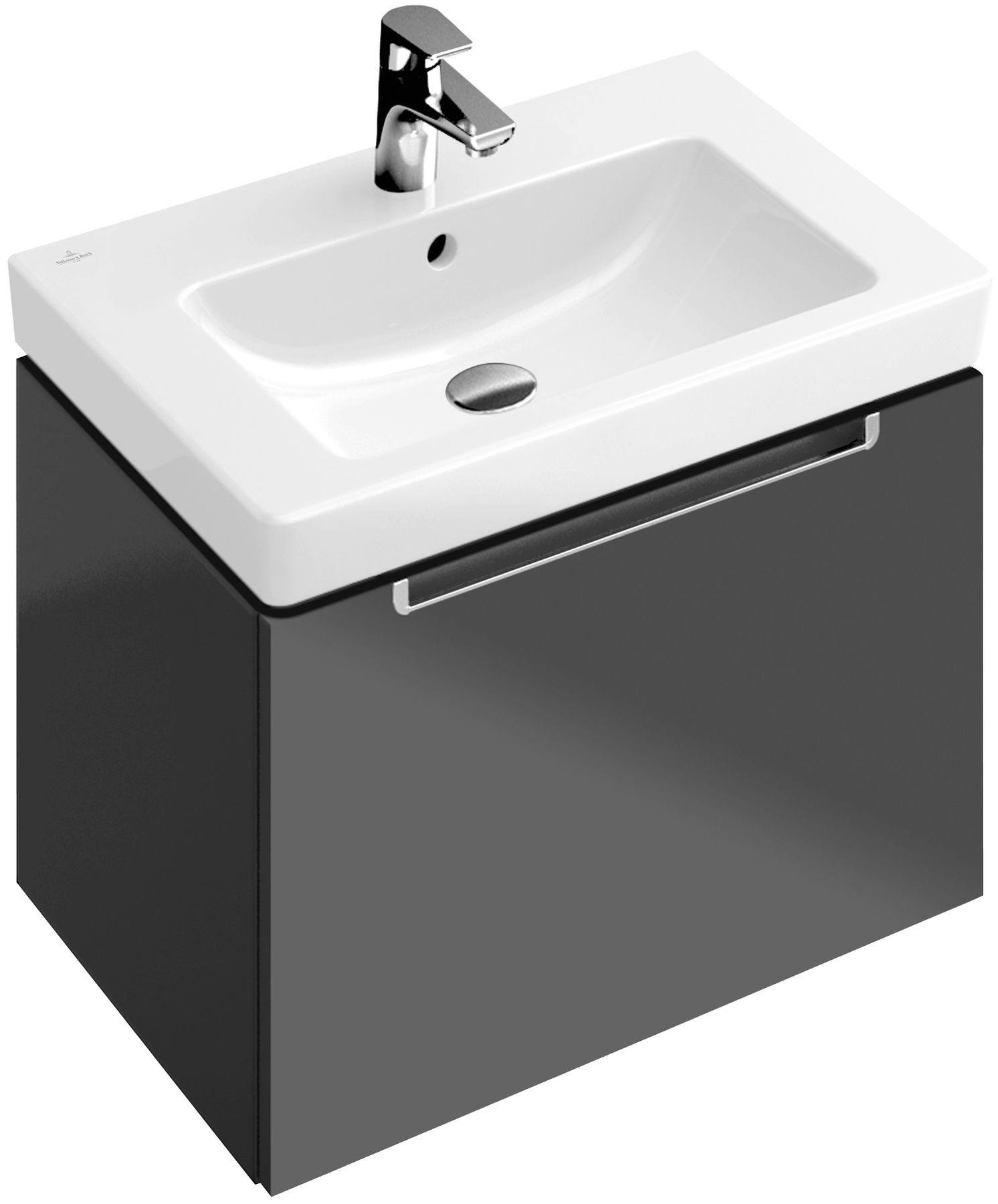 Villeroy & Boch Subway 2.0 wastafel 55x44 cm rechthoekig meubel wit glans 7113F5R1