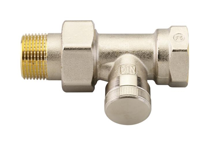 Danfoss RLV rechte afsluiting nikkel 03L0146