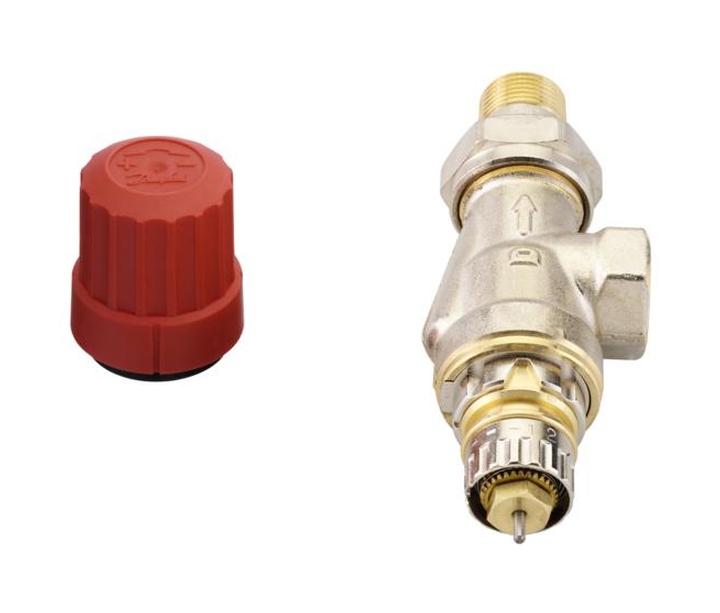 Danfoss RA-N t-stuk met zwanehals nikkel 013G0153