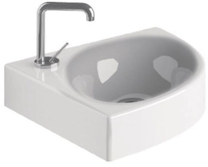 Kerasan Cento wastafel 45x45 cm hoek klassiek wit glans 354101