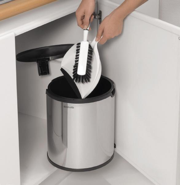 Brabantia De Luxe prullenbak 15 l staal-zwart 418181
