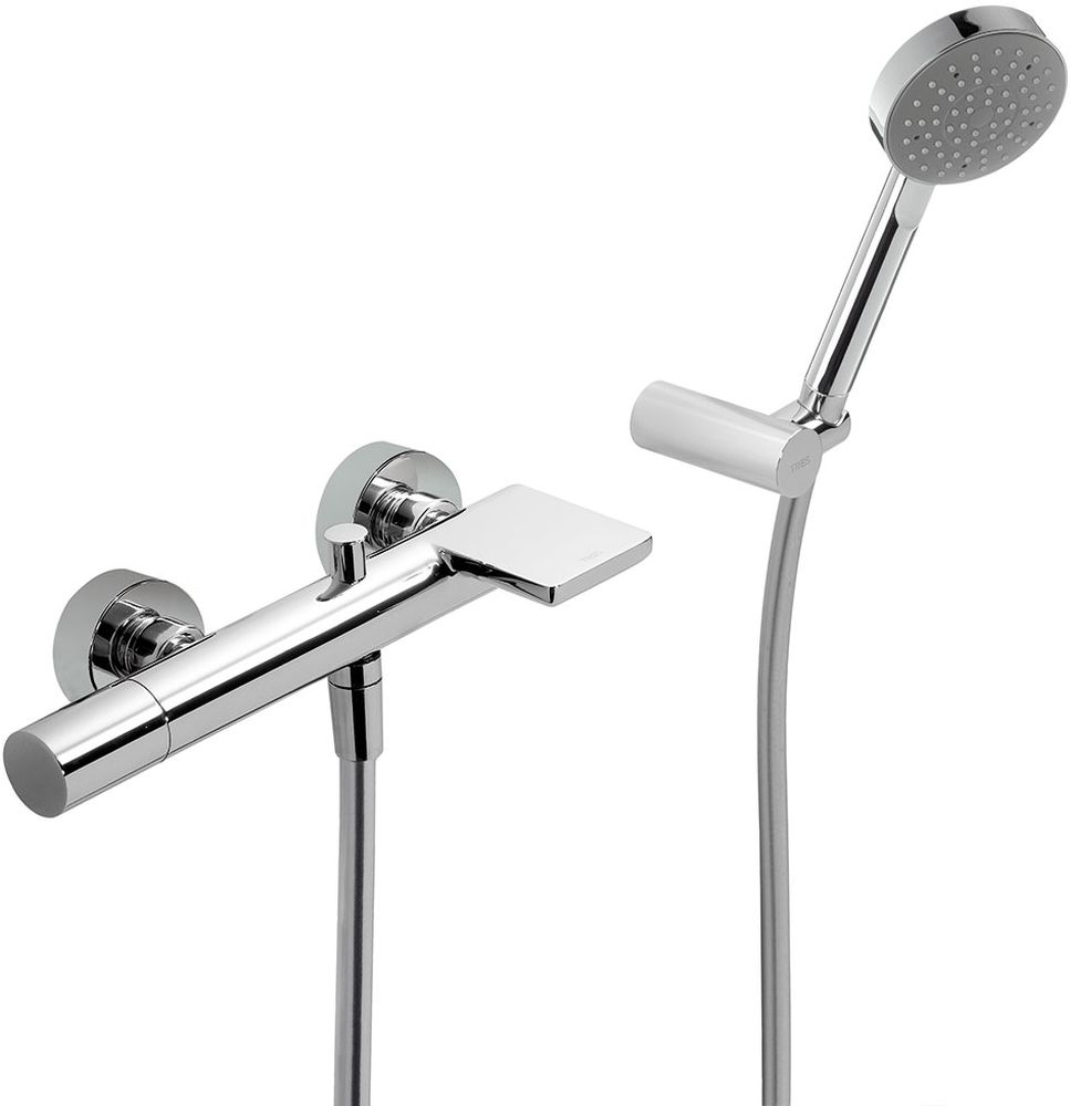 Tres Max-Tres bad- en douchekraan wand chroom 061.170.01