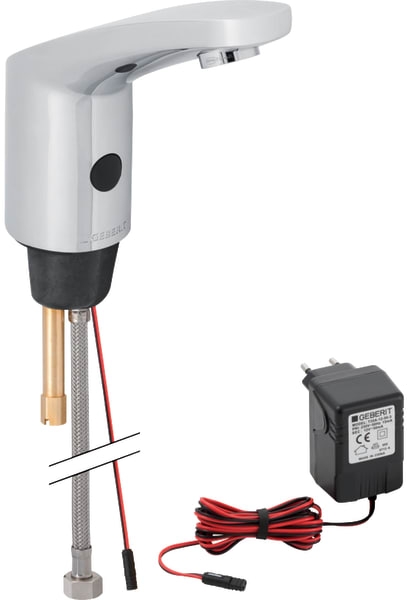 Geberit 185 wastafelafsluiting staand elektronisch chroom 116.135.21.1