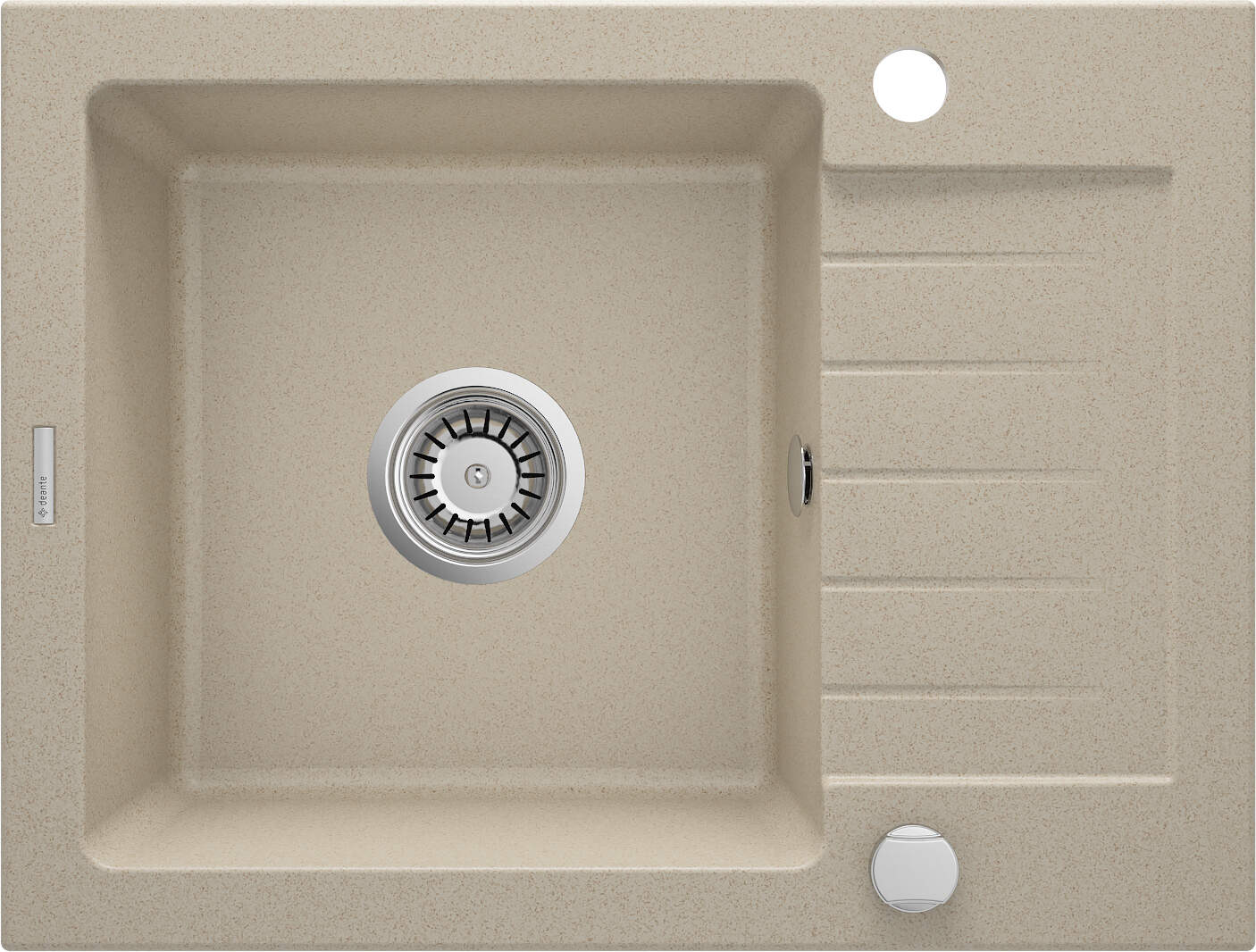Deante Zorba spoelbak van graniet 58x44 cm beige ZQZ_711A