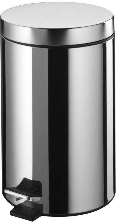 BISK Masterline prullenbak 12 l chroom 00430