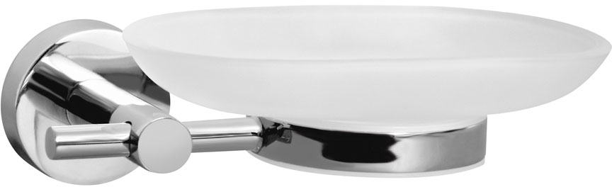BISK For You zeepschaaltje staand chroom-wit 01176