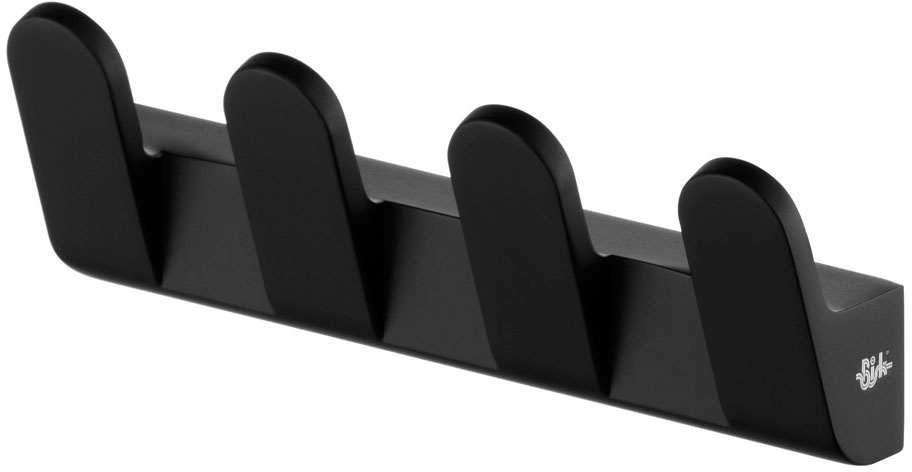 BISK Futura black handdoekhanger zwart 02952