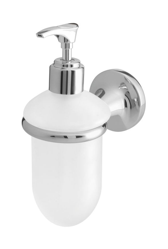 BISK Ontario zeepdispenser 250 ml chroom-glas 00209