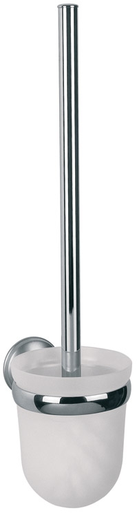 BISK Dakota toiletborstel ingeschroefd chroom-glas-satijn 71750