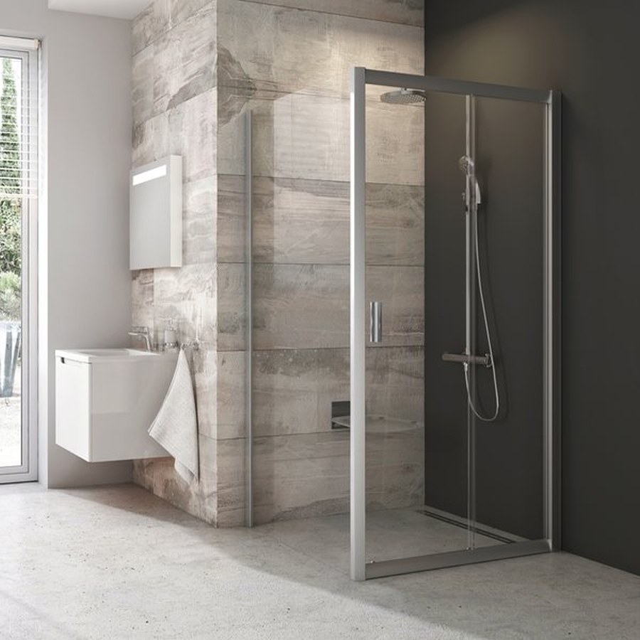 Ravak Blix douchewand 80 cm wit glans/glas met patroon 9BH40100ZG
