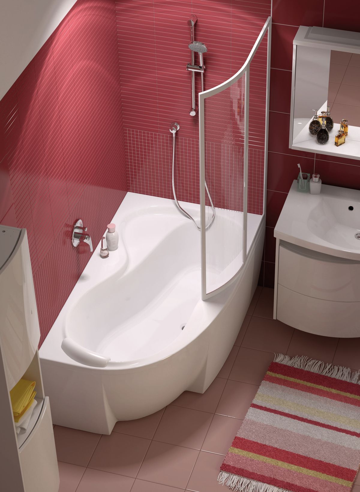 Set hoekbad Ravak Rosa 95 C561000000, badkuipsifon Viega Simplex 495121, GPX2240140