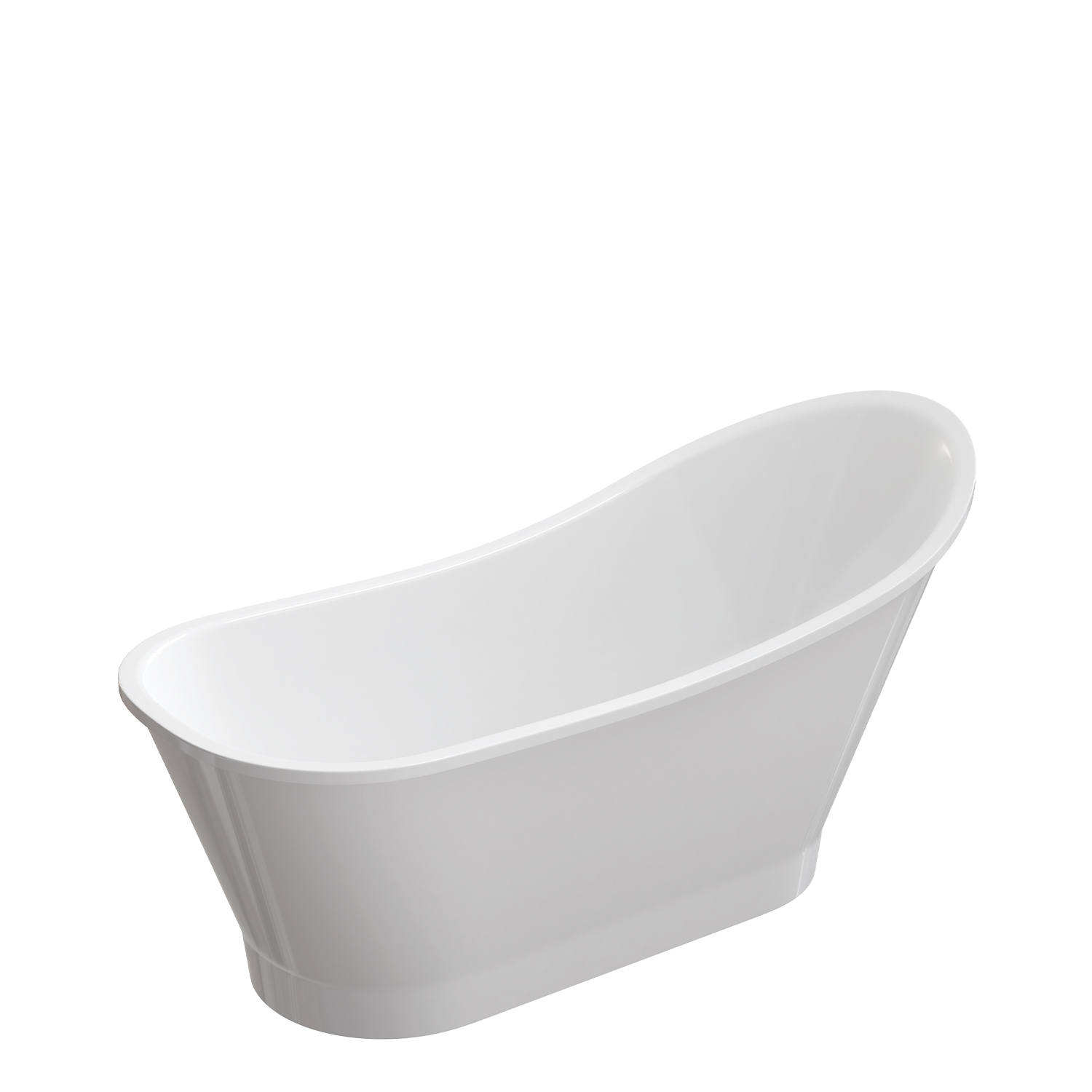 Omnires M+ vrijstaand bad 159.5x73.2 cm ovaal wit VENEZIA159BP