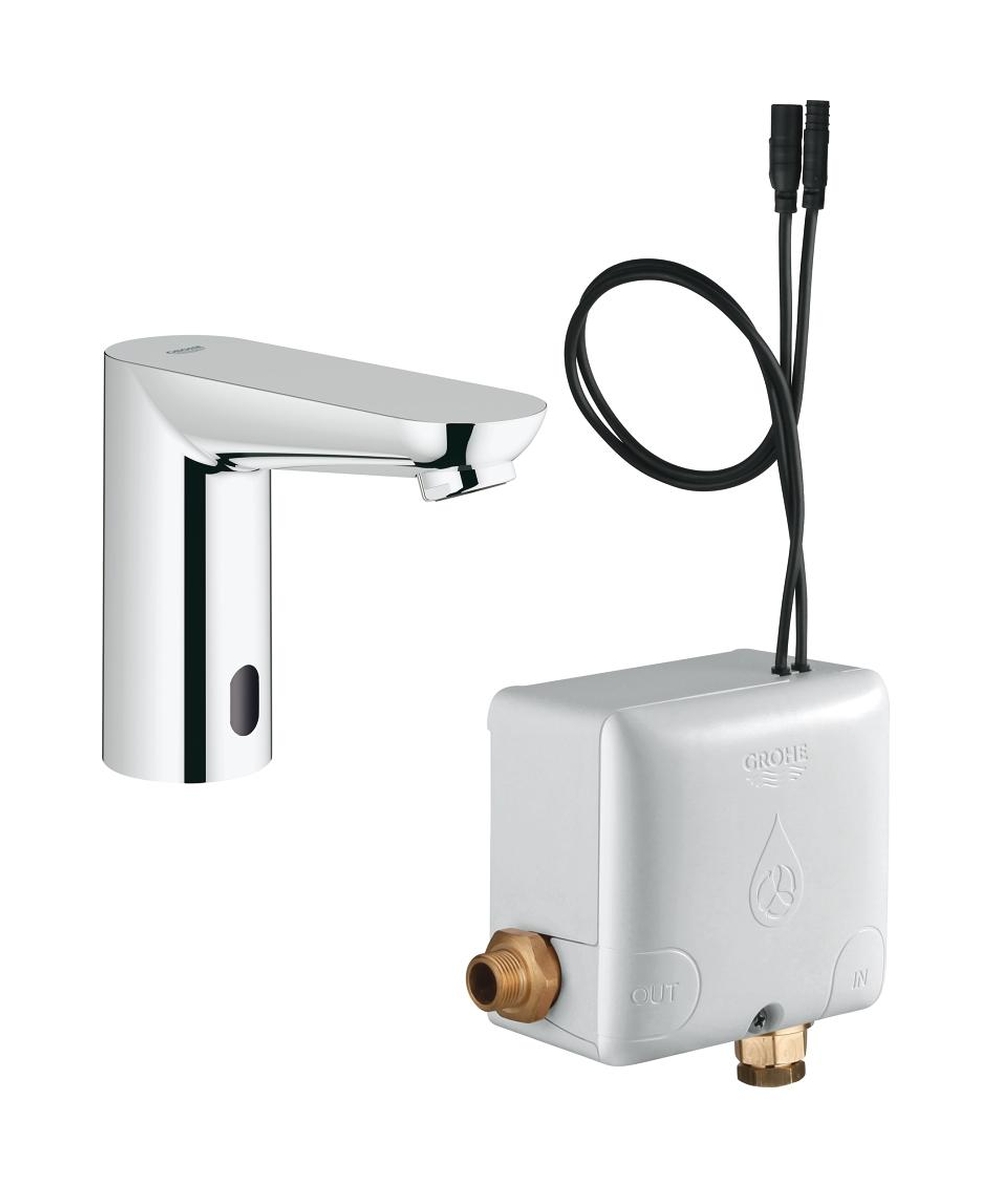 Grohe Euroeco wastafelkraan staand elektronisch StarLight Chrome 36384000