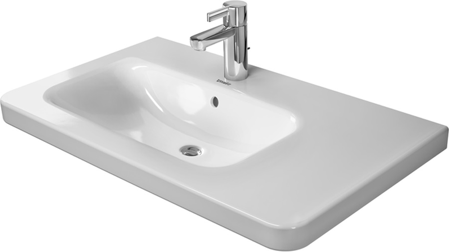 Duravit DuraStyle wastafel 80x48 cm rechthoekig klassiek-meubel-met blad wit glans 2325800000