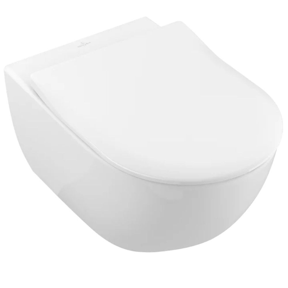 Villeroy & Boch Subway 2.0 combi-pack set met zitting hangend zonder kraag wit 5614R2R1