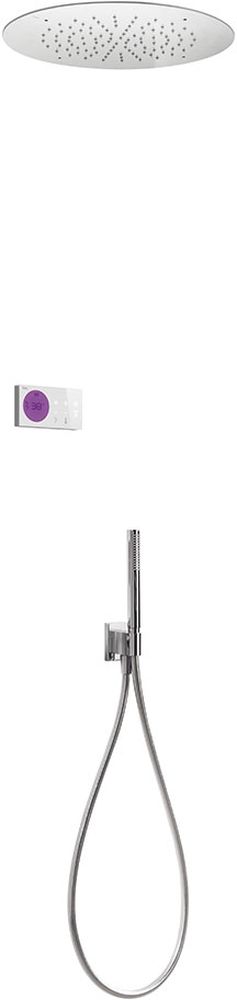 Tres Shower Technology doucheset inbouw met thermostaat met regendouche chroom 092.865.57