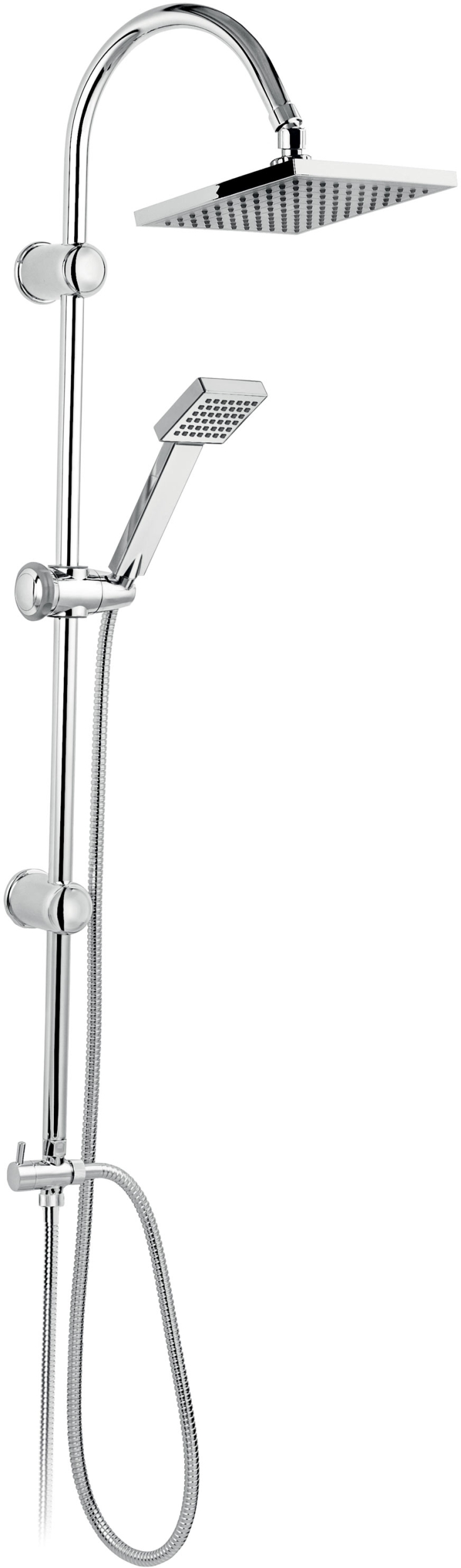 Ferro Squerto doucheset wand met regendouche chroom NP22