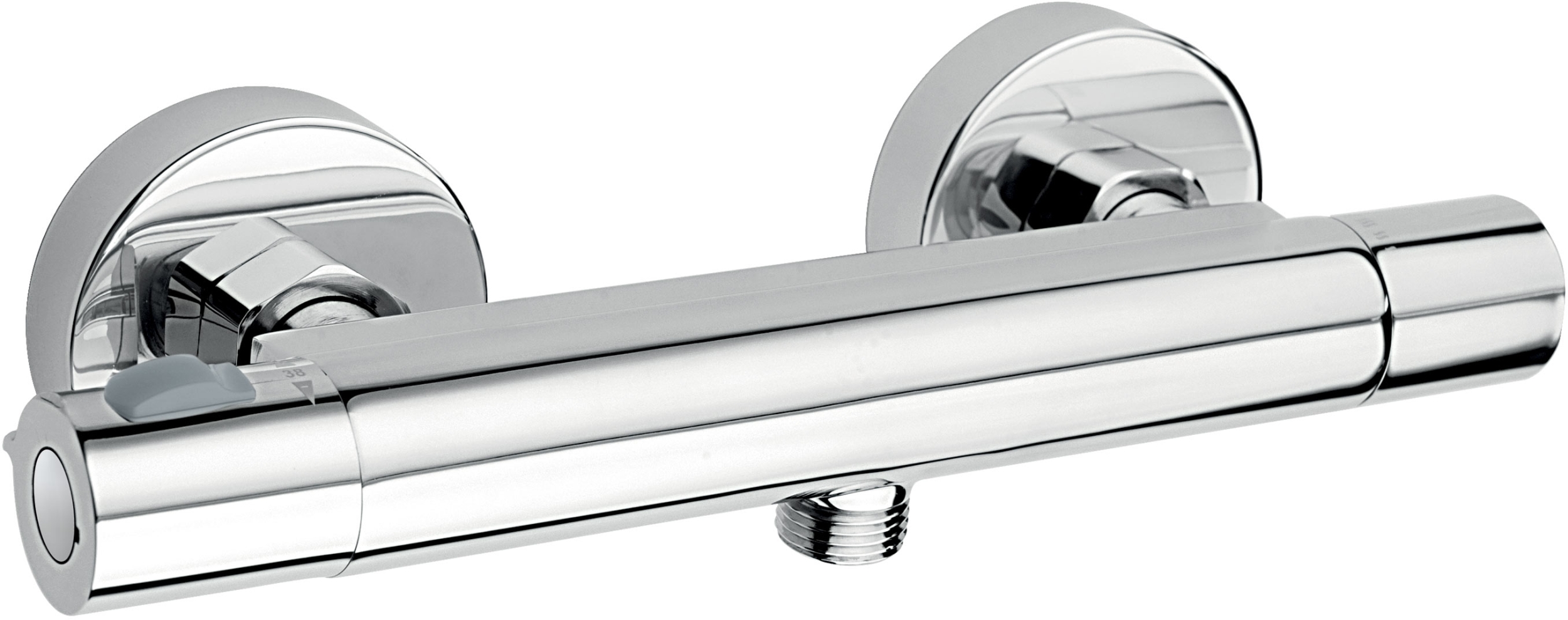 Ferro Trinity douchekraan wand met thermostaat chroom TRM7