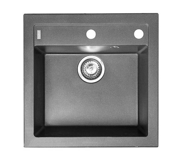 Alveus Formic spoelbak van graniet 52x51 cm zwart 4402091