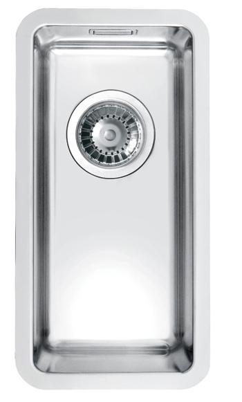 Alveus Kombino stalen spoelbak 40x18 cm staal 1100233