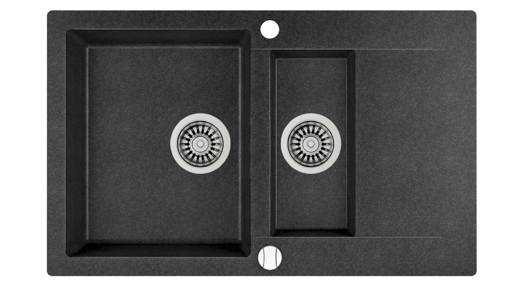 Teka Clivo spoelbak van graniet 80x49.5 cm grijs/grafiet/onyx 40148020