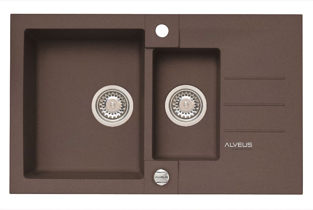 Alveus Rock spoelbak van graniet 78x48 cm bruin 4217003