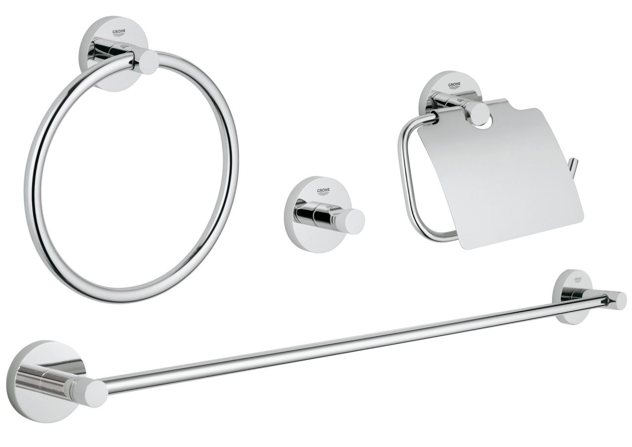 Grohe Essentials 4-in-1 accessoirekit StarLight Chrome 40776001