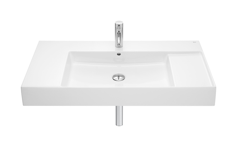 Roca Inspira wastafel 100x49 cm rechthoekig klassiek wit glans A32752A000