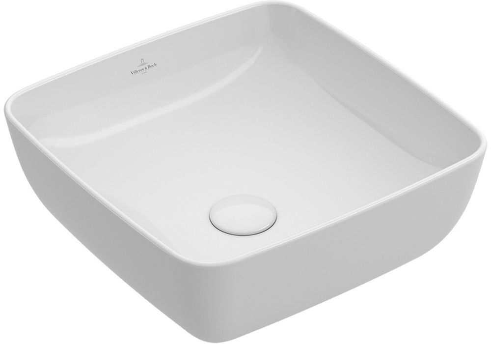 Villeroy & Boch Artis wastafel 41x41 cm vierkant opbouw wit glans 417841R1