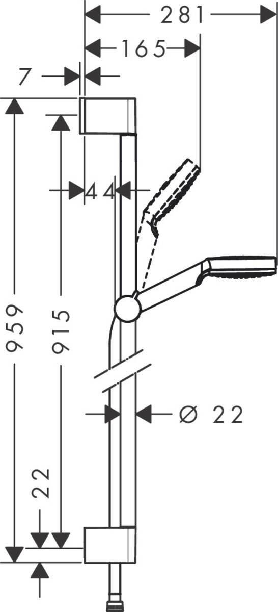 Hansgrohe Crometta doucheset wand chroom-wit 26539400