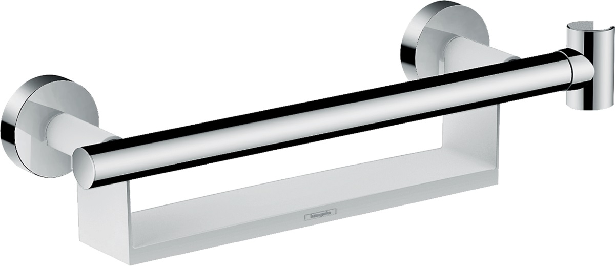 Hansgrohe Unica douchestang met plank en houder chroom-wit 26328400