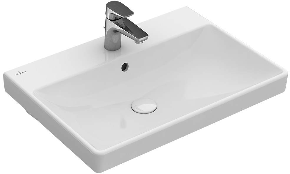 Villeroy & Boch Avento wastafel 65x47 cm rechthoekig klassiek-meubel wit glans 41586501