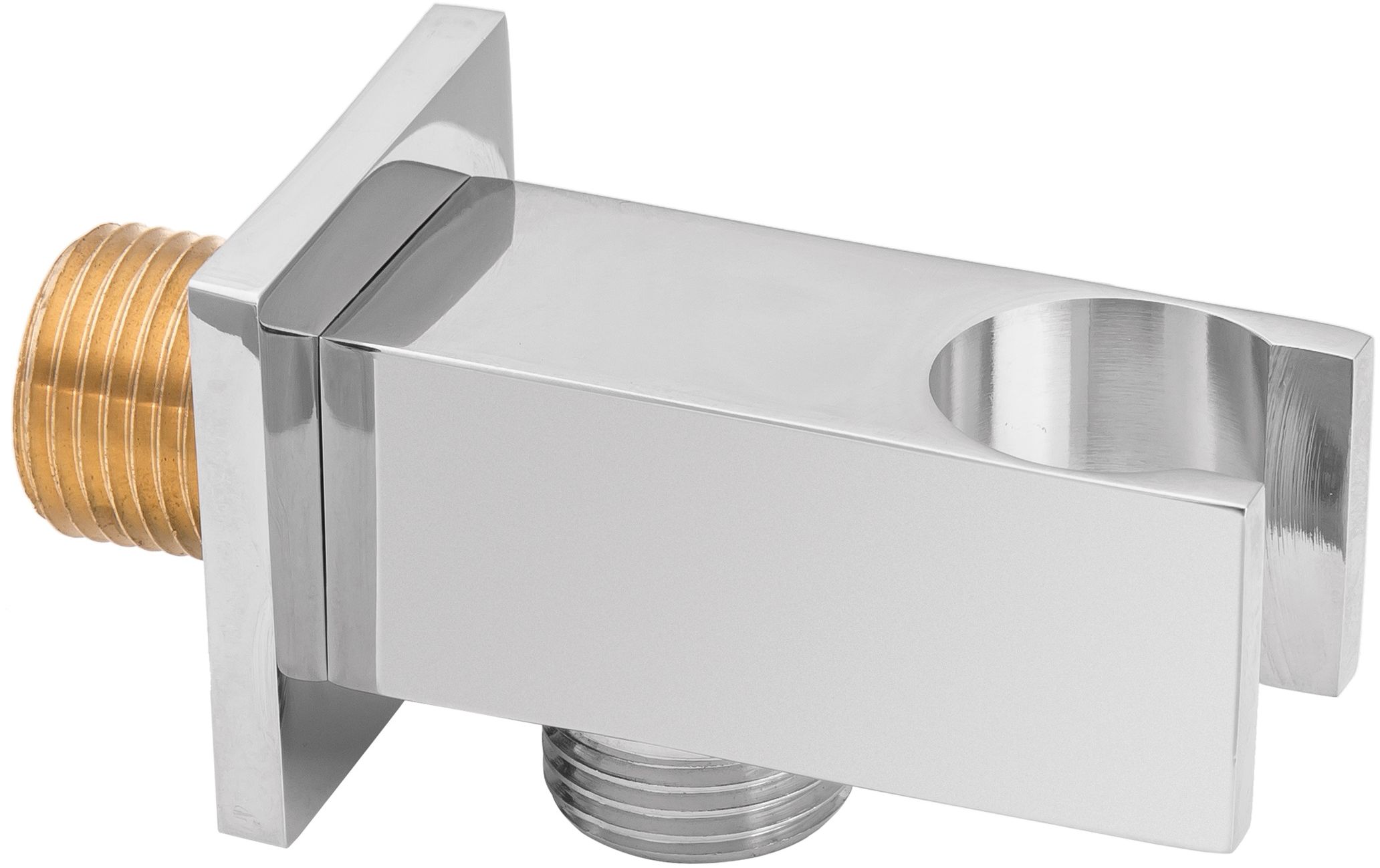 Invena Samba Plus hoekverbinding met handvat chroom SC-P1-033