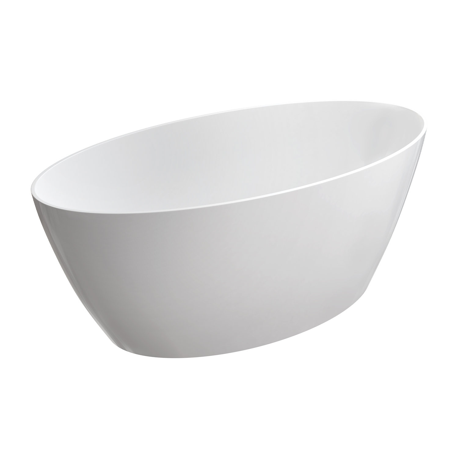 Omnires M+ vrijstaand bad 161x81 cm ovaal wit SIENAWWBP
