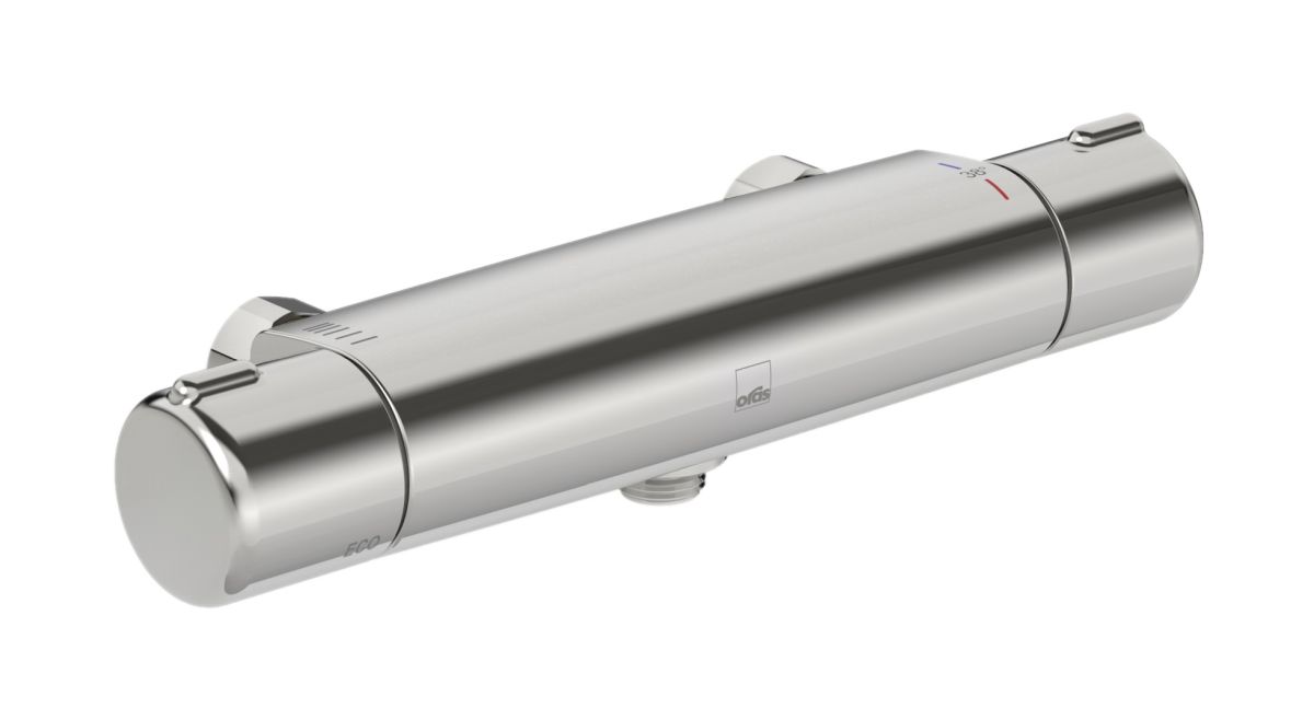 Oras Nova douchekraan wand met thermostaat chroom 7460