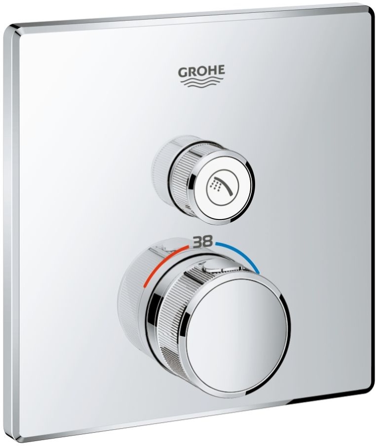 Grohe Grohtherm SmartControl douchekraan inbouw met thermostaat StarLight Chrome 29123000