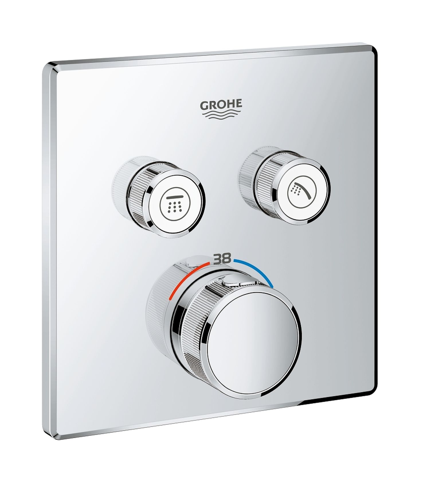 Grohe Grohtherm SmartControl bad- en douchekraan inbouw met thermostaat StarLight Chrome 29124000