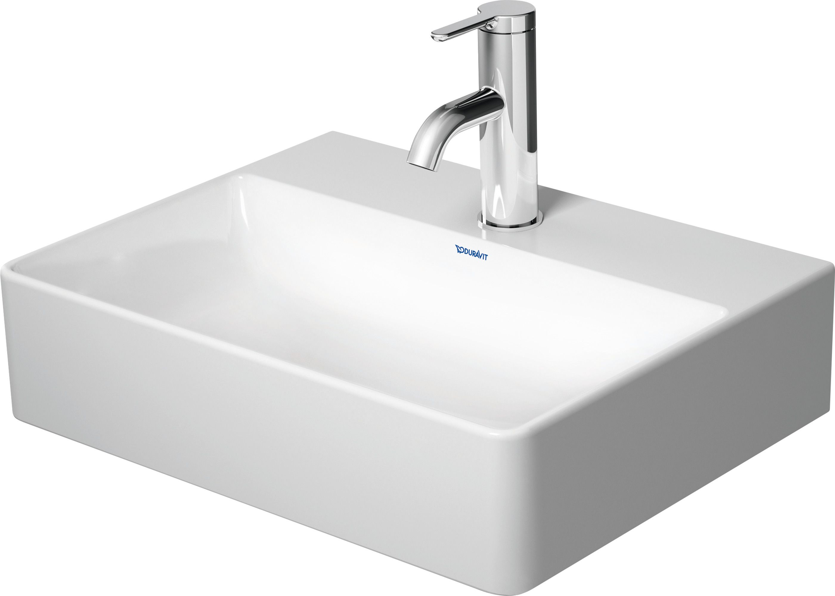 Duravit DuraSquare wastafel 45x35 cm rechthoekig meubel wit glans 0732450041
