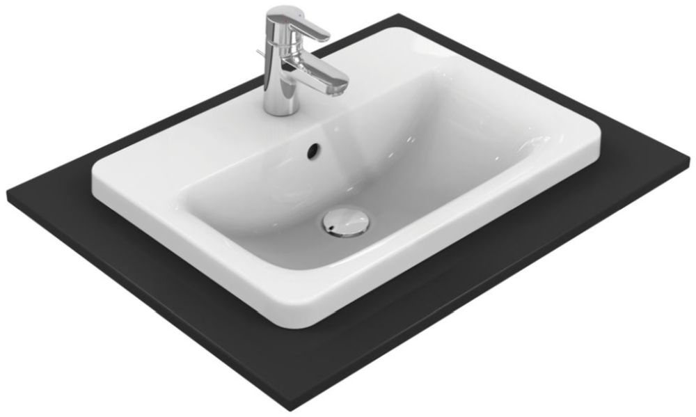 Ideal Standard Connect wastafel 58x42 cm rechthoekig inbouw wit glans E504401