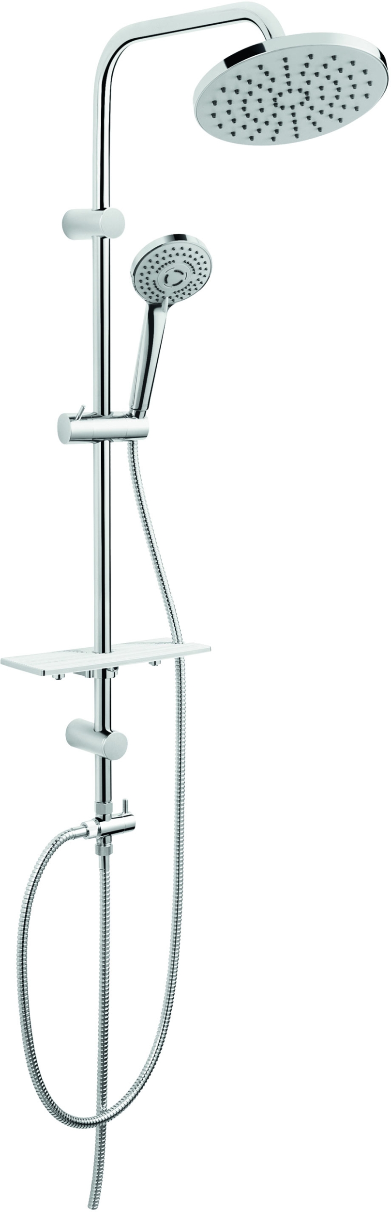 Ferro Rondo Lux doucheset wand met regendouche chroom NP23