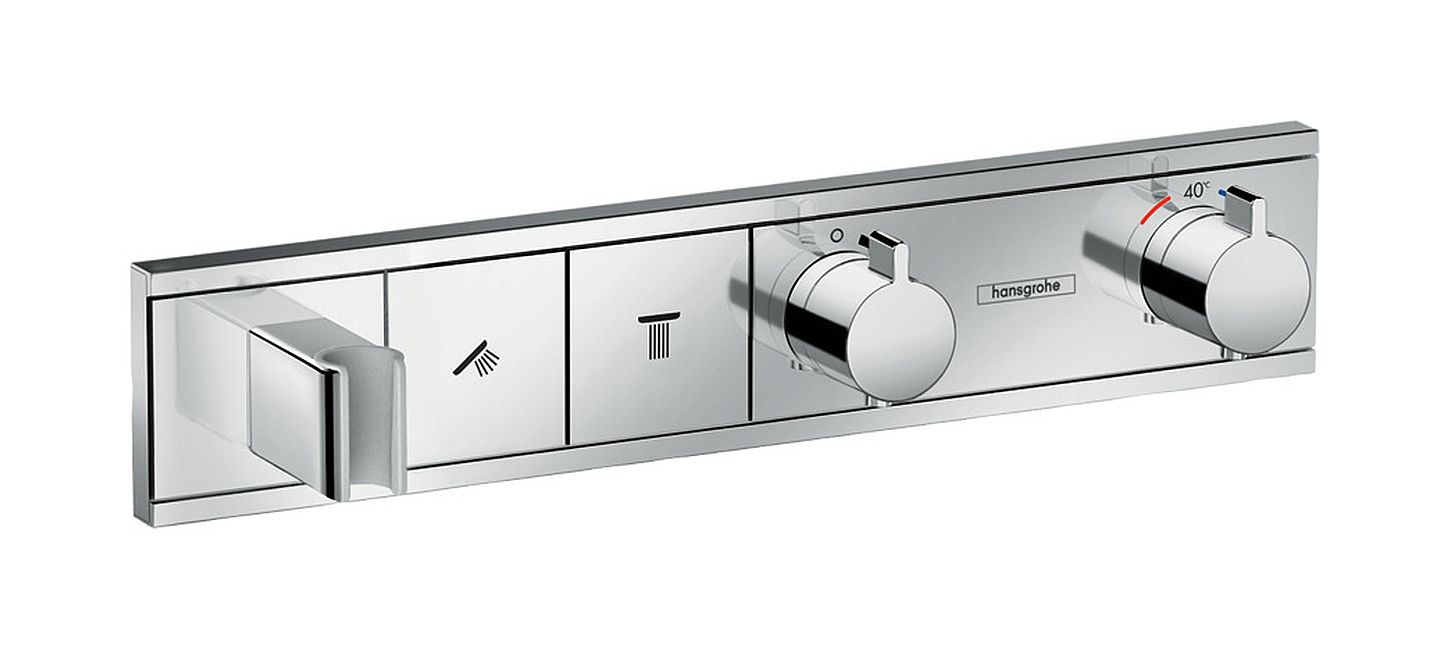 Hansgrohe RainSelect bad- en douchekraan inbouw met thermostaat chroom 15355000