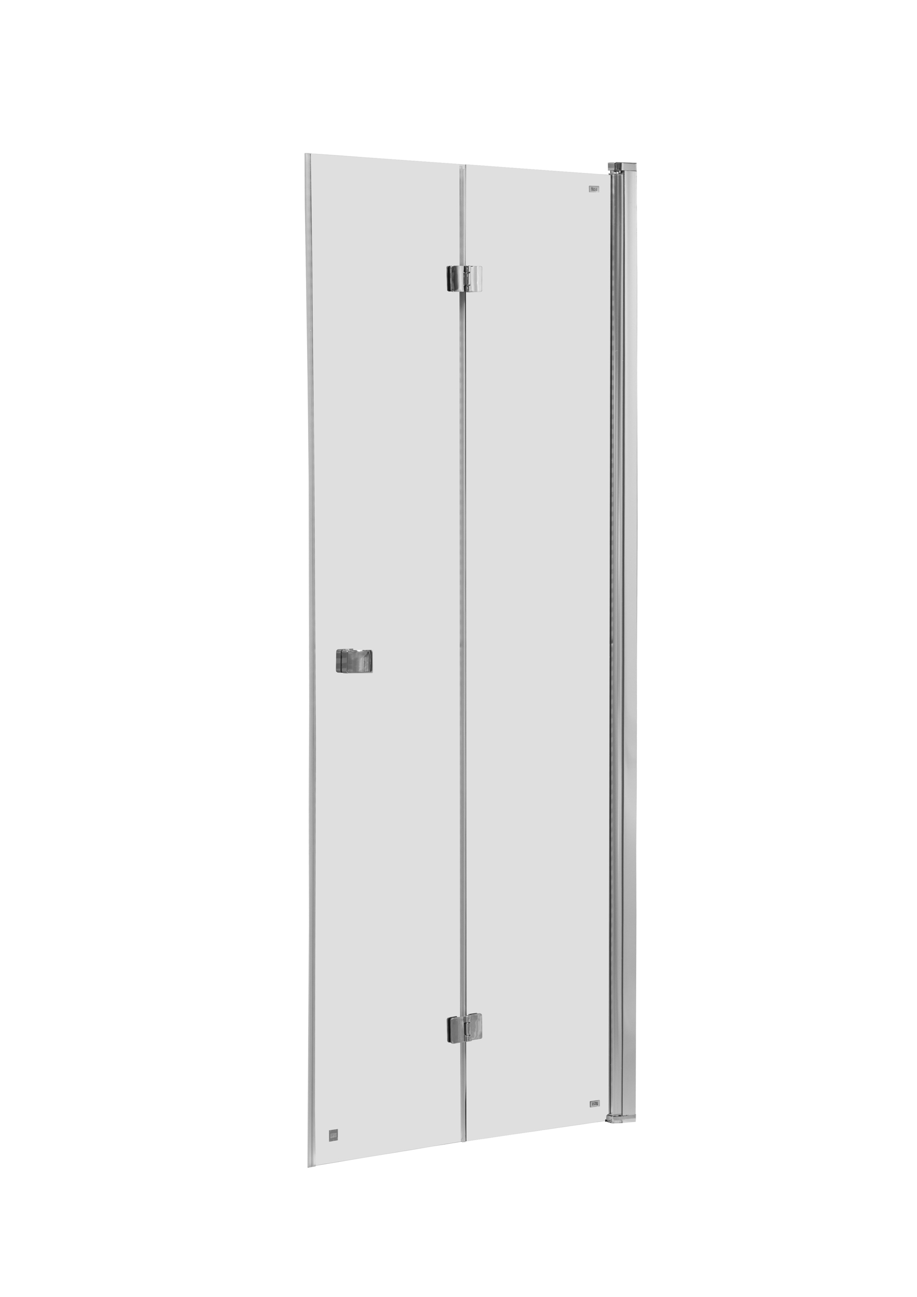 Roca Capital douchedeur 80 cm vouwbaar chroom glans/helder glas AM4508012M